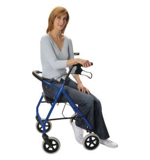 Deambulateur 4 roues aluminium